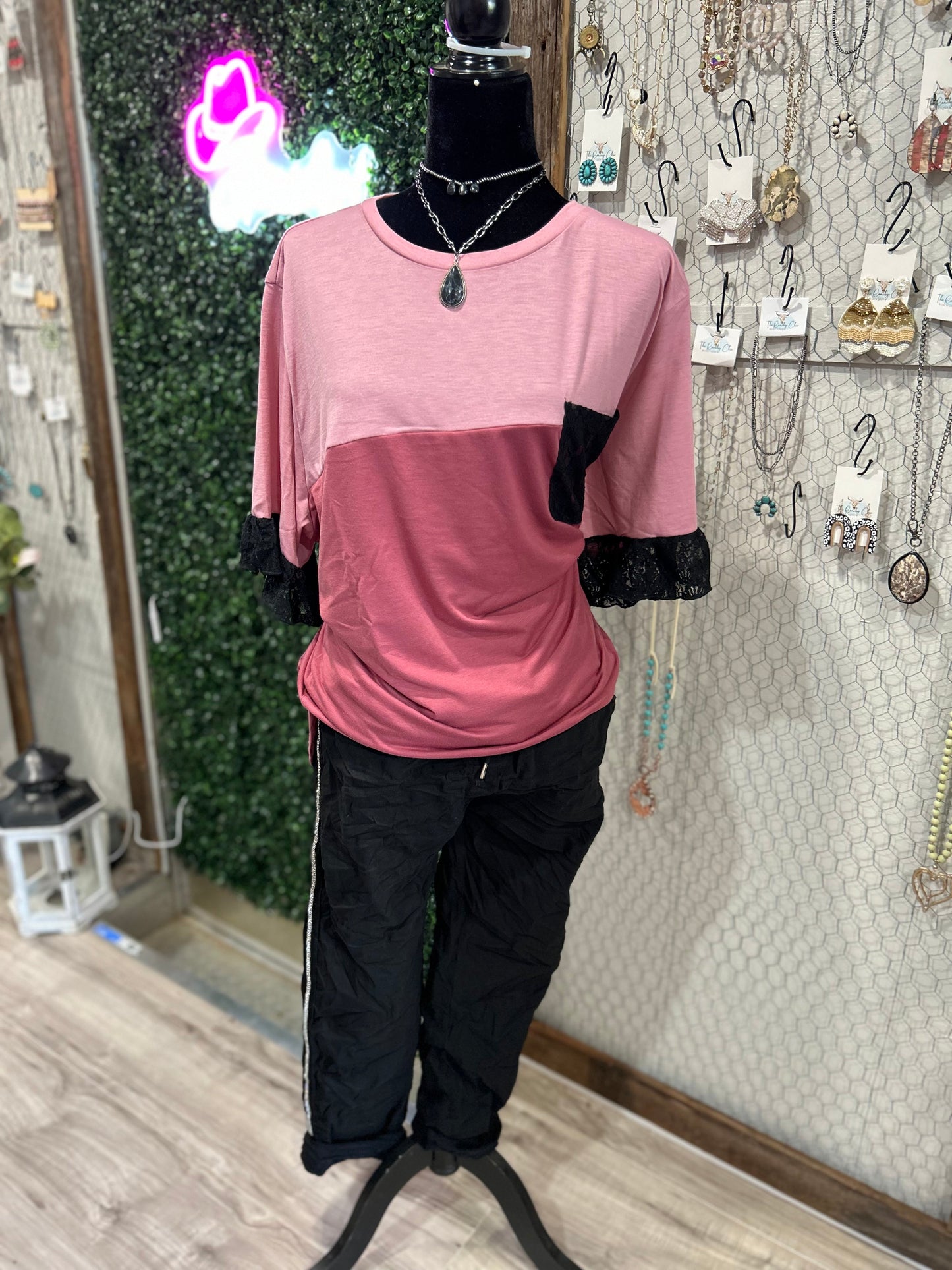 PLUS- One size rhinestone pants