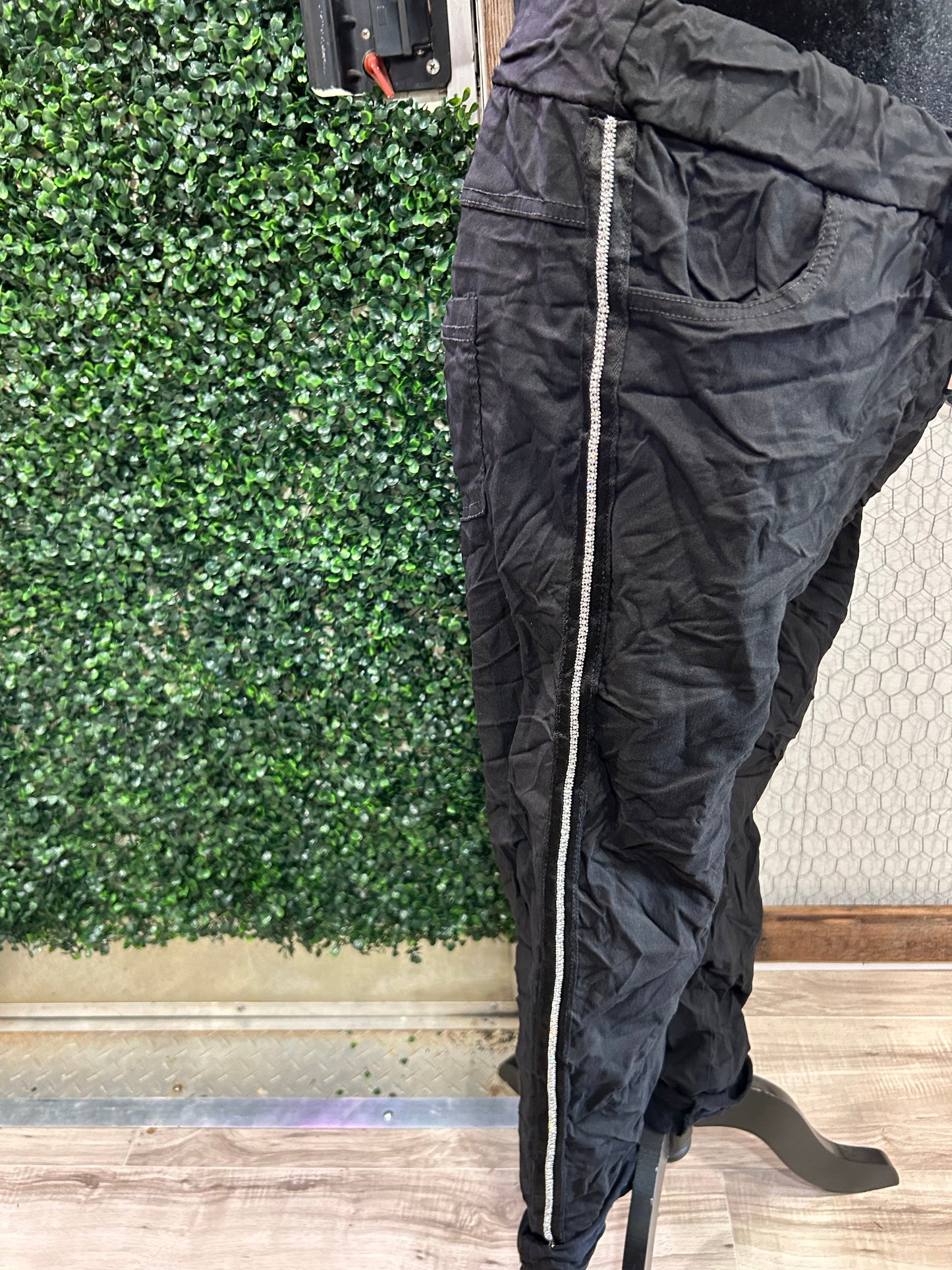 PLUS- One size rhinestone pants