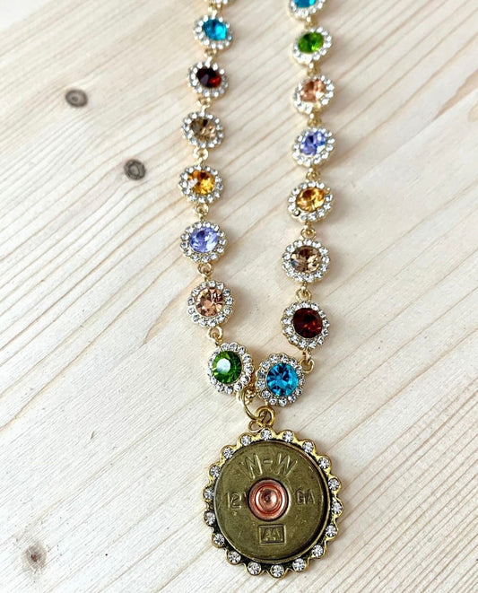 Colorful bullet necklace