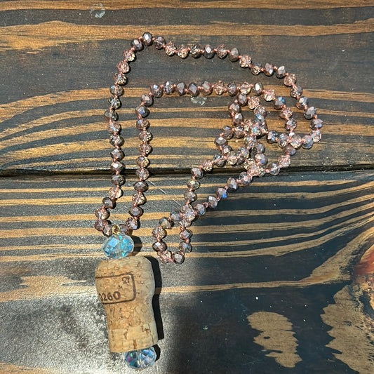 Purple Cork Necklace