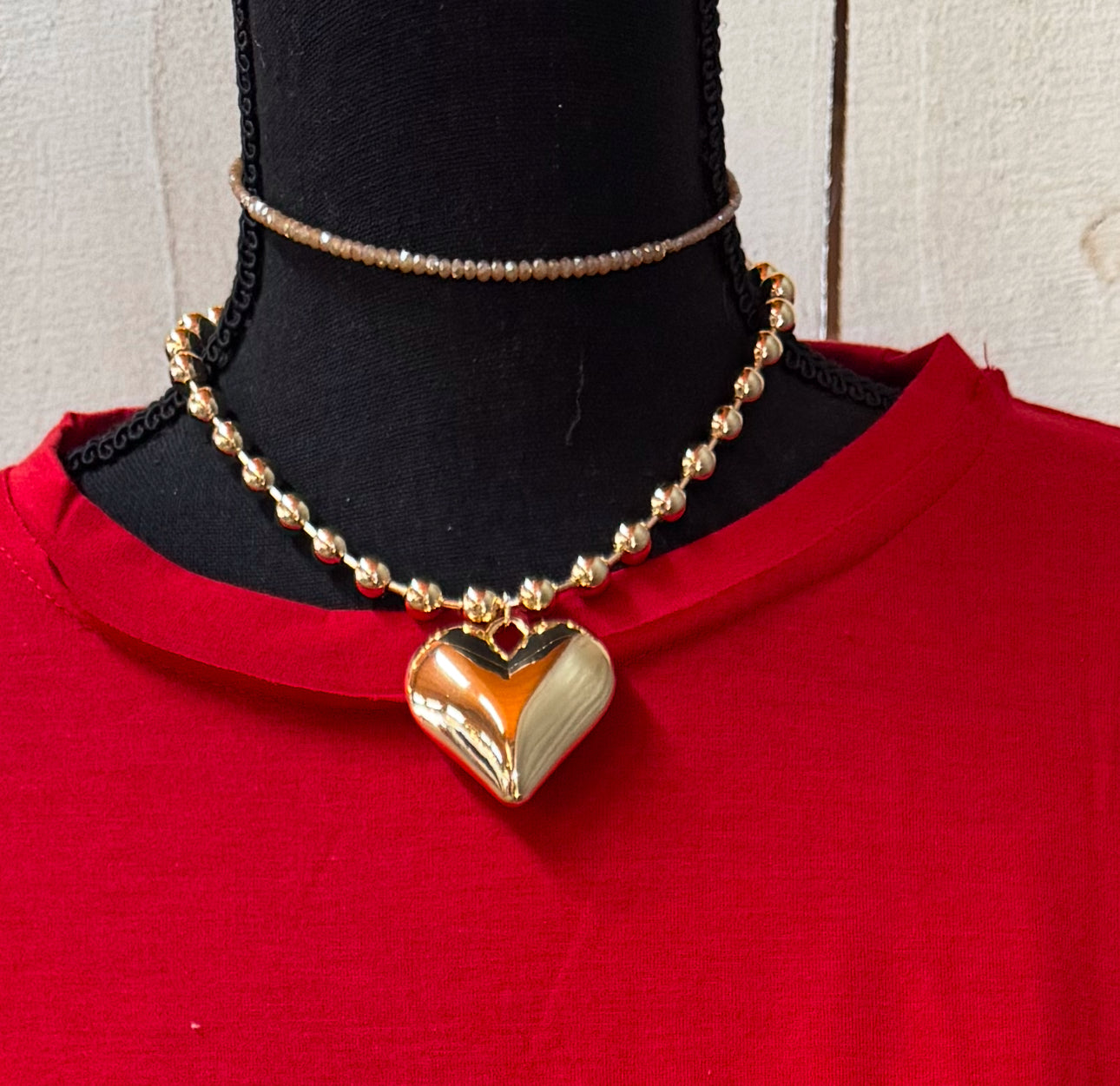 Bubble heart necklace