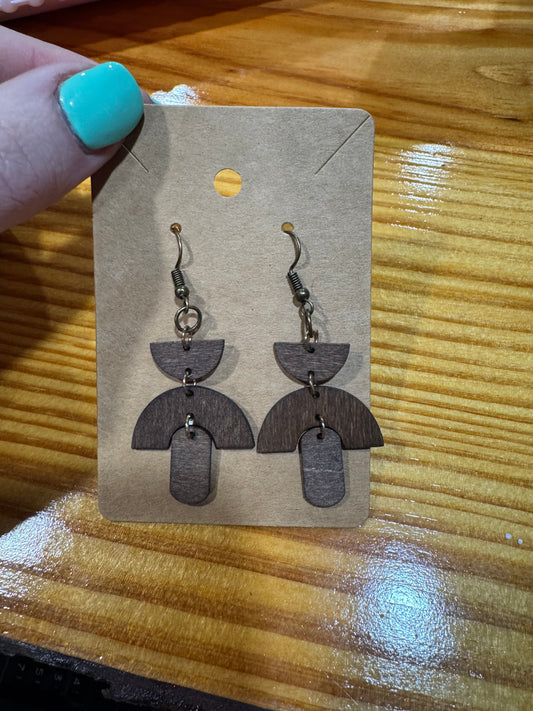 brown dangle earrings