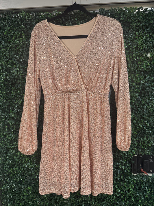 Gold Sequin Dress