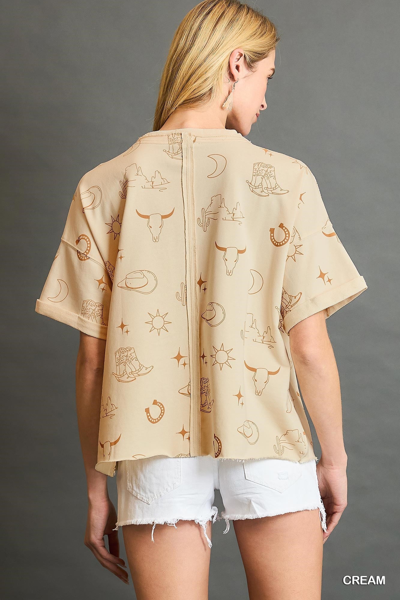 Western Print Top