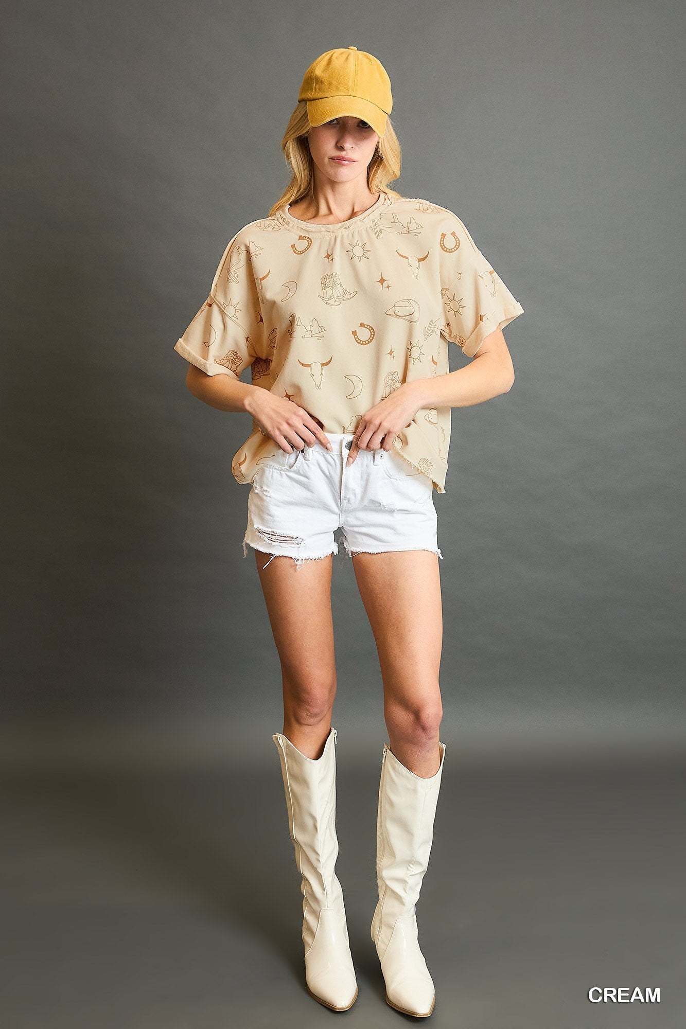 Western Print Top